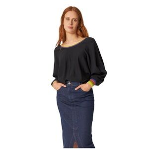 New SKFK Olaitz Black Cotton Sweater Multiple Sizes